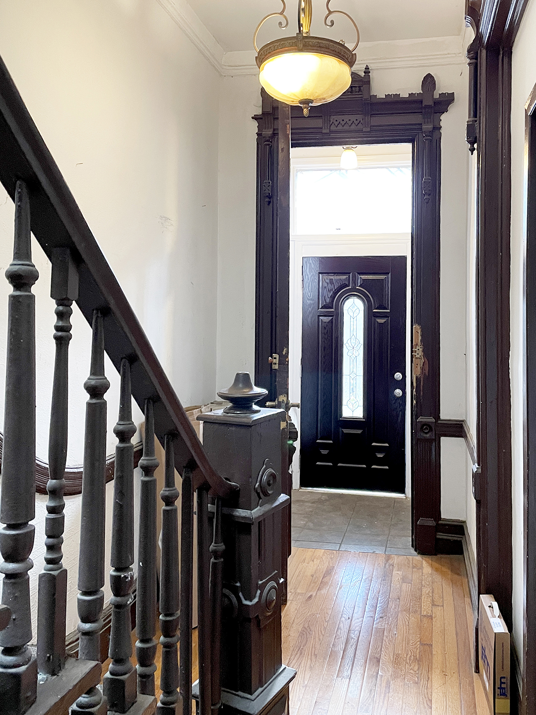 old brownstone woodwork