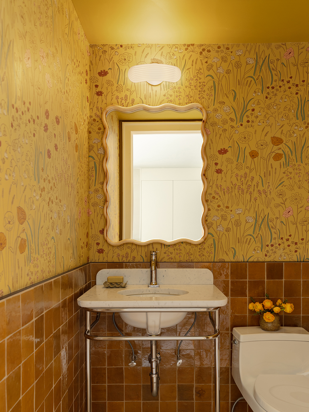yellow bathroom