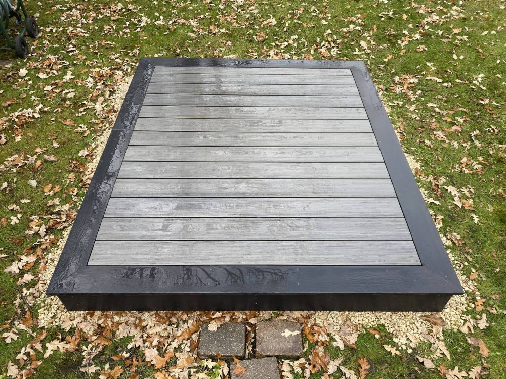 The design matches the dark gray