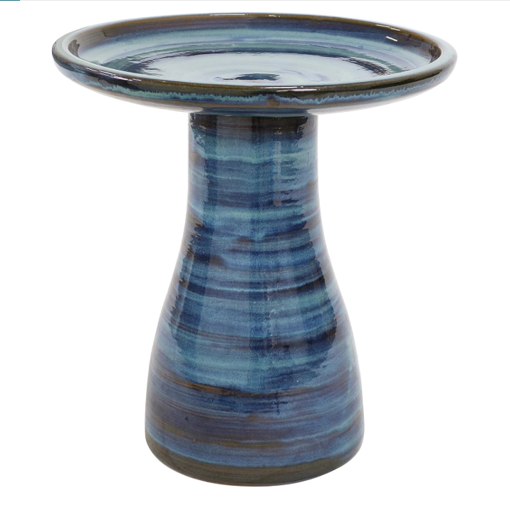 Ceramic bird bath from Amazon