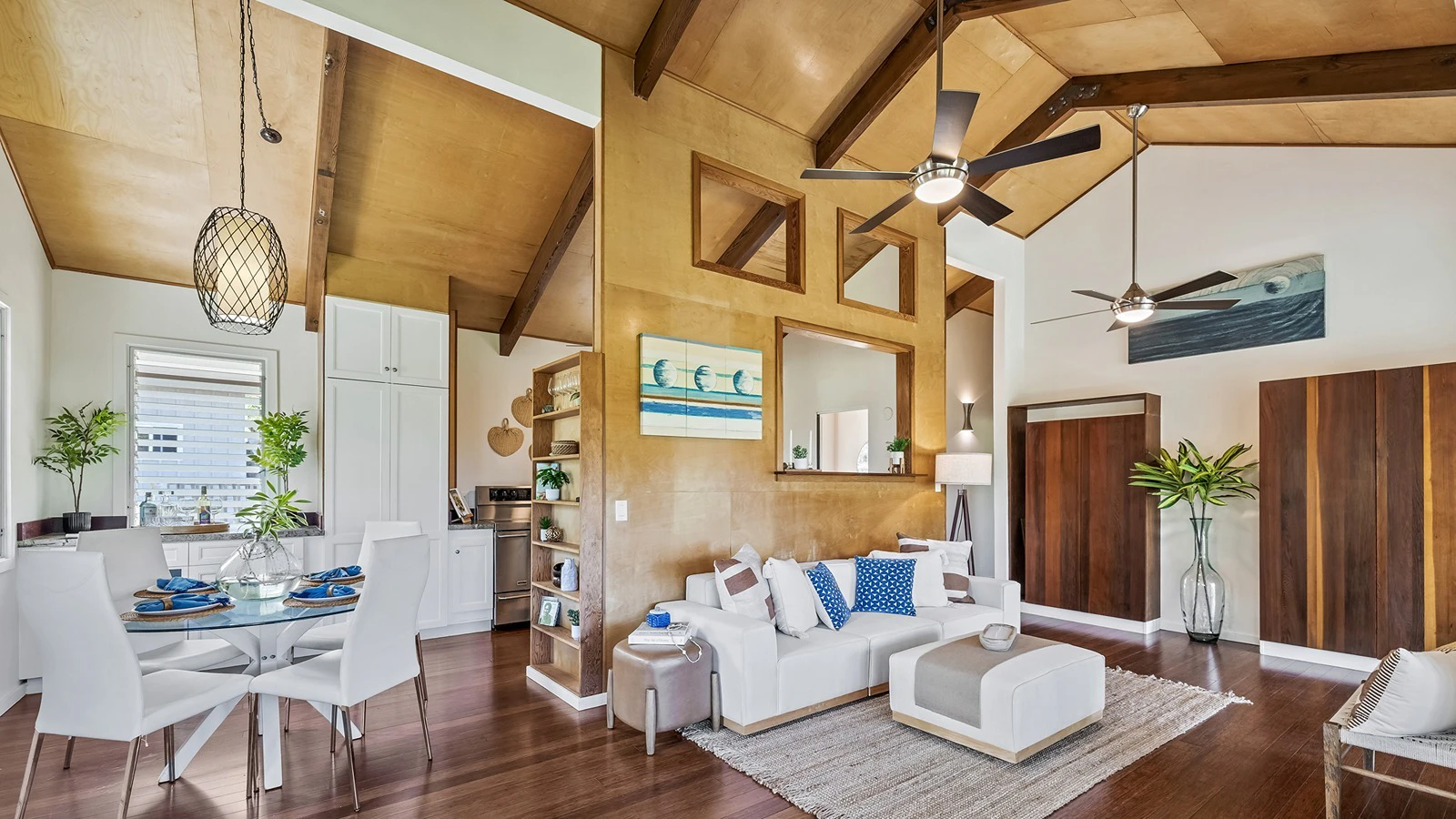 An interior view of the house.