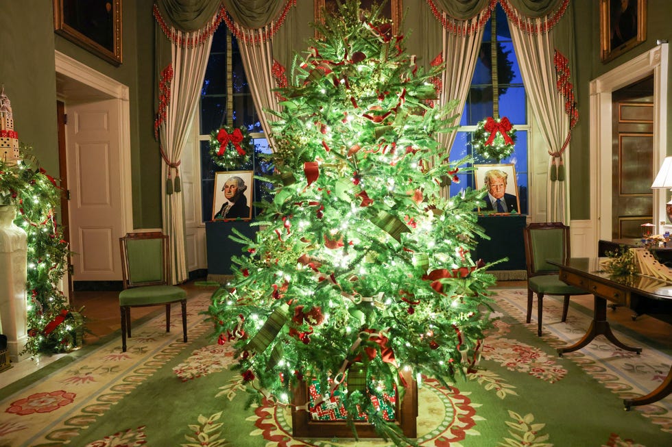 First Lady Melania Trump unveils the White House Christmas decorations for 2025