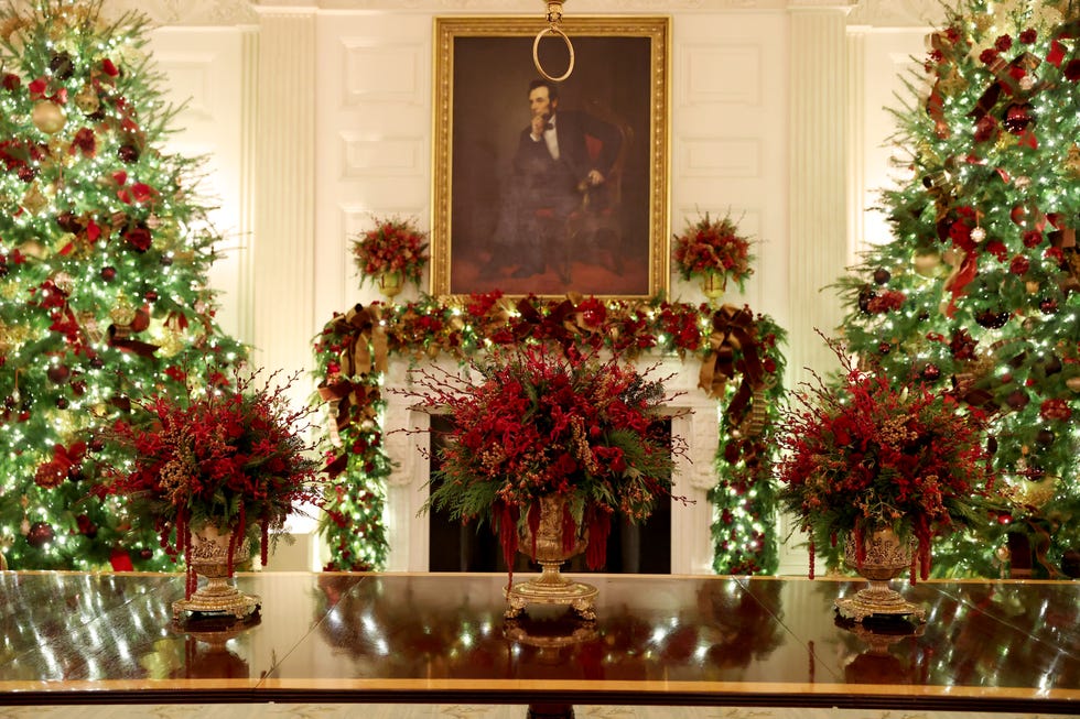 First Lady Melania Trump unveils the White House Christmas decorations for 2025
