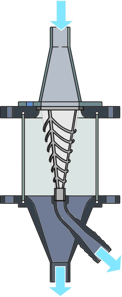 A diagram of the device